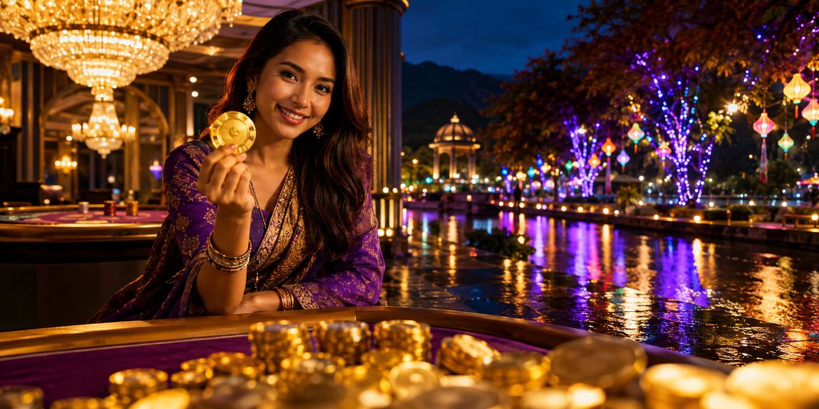 Suasana kasino hiburan Malaysia dengan meja Baccarat dan pemain yang teruja